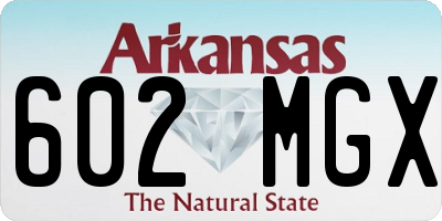 AR license plate 602MGX