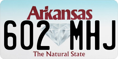AR license plate 602MHJ