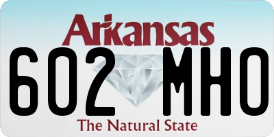 AR license plate 602MHO