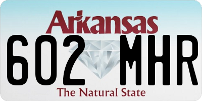 AR license plate 602MHR