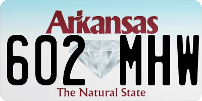 AR license plate 602MHW