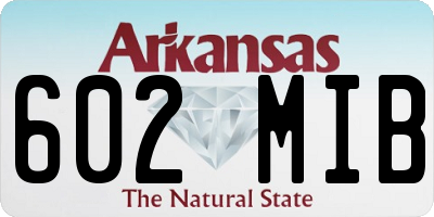 AR license plate 602MIB