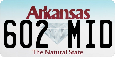 AR license plate 602MID