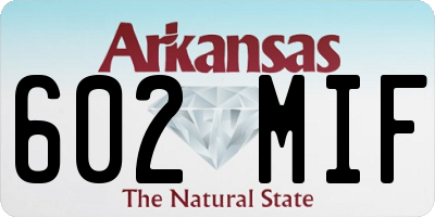 AR license plate 602MIF