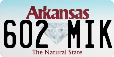 AR license plate 602MIK