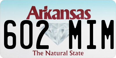 AR license plate 602MIM