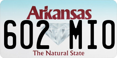 AR license plate 602MIO