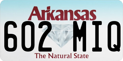 AR license plate 602MIQ