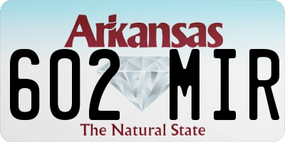 AR license plate 602MIR