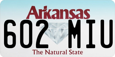 AR license plate 602MIU