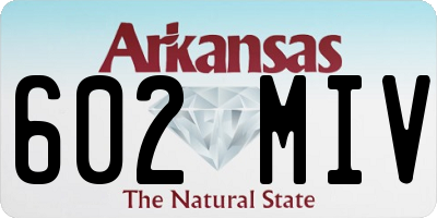 AR license plate 602MIV