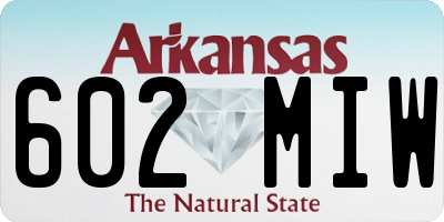 AR license plate 602MIW