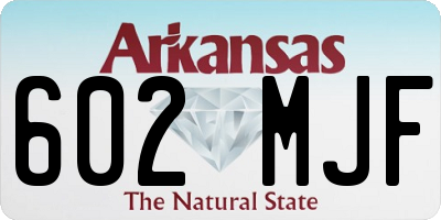 AR license plate 602MJF