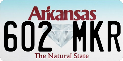 AR license plate 602MKR