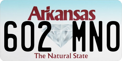 AR license plate 602MNO