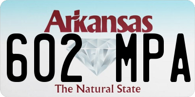 AR license plate 602MPA