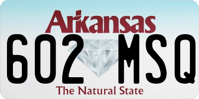 AR license plate 602MSQ
