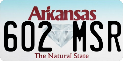 AR license plate 602MSR