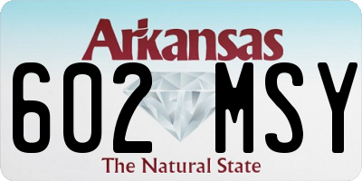 AR license plate 602MSY