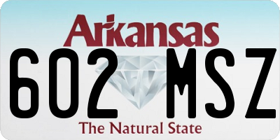 AR license plate 602MSZ