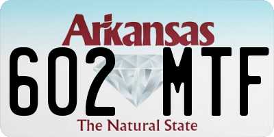 AR license plate 602MTF