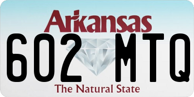 AR license plate 602MTQ