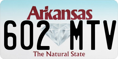 AR license plate 602MTV