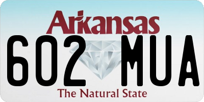 AR license plate 602MUA