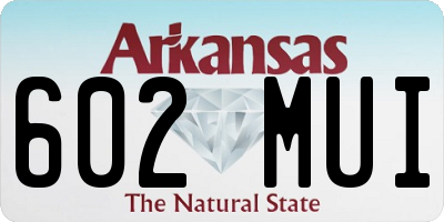 AR license plate 602MUI