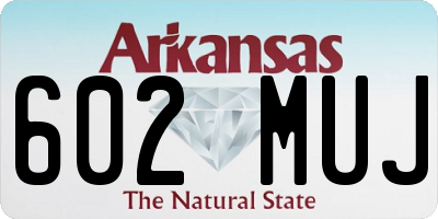 AR license plate 602MUJ