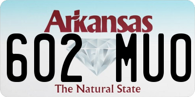 AR license plate 602MUO