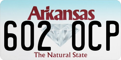 AR license plate 602OCP