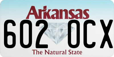 AR license plate 602OCX