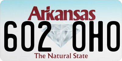 AR license plate 602OHO