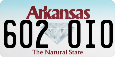 AR license plate 602OIO