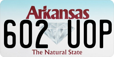 AR license plate 602UOP