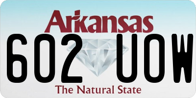 AR license plate 602UOW