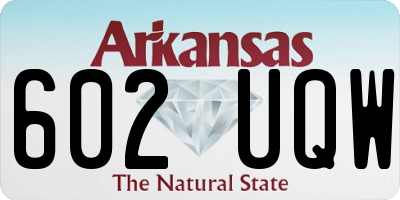 AR license plate 602UQW