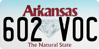 AR license plate 602VOC
