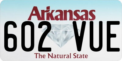 AR license plate 602VUE