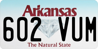 AR license plate 602VUM