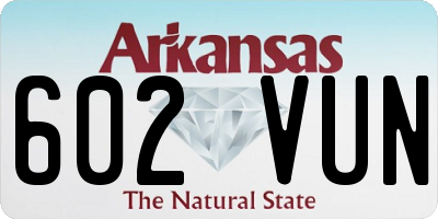 AR license plate 602VUN