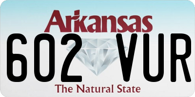 AR license plate 602VUR