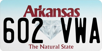 AR license plate 602VWA