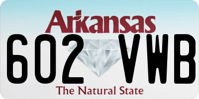 AR license plate 602VWB