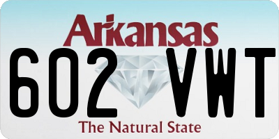 AR license plate 602VWT