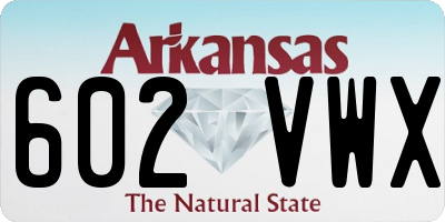 AR license plate 602VWX