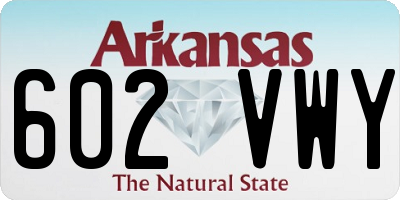 AR license plate 602VWY