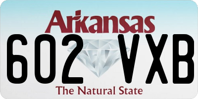 AR license plate 602VXB