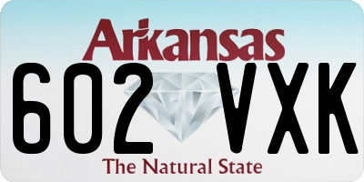 AR license plate 602VXK